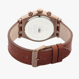Guess Analog Multifunction White Dial Brown Leather Strap Watch for Men - GW0262G3 Authentic Buy Shop Now