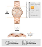 Michael Kors Lennox Quartz Rose Gold Dial Rose Gold Steel Strap Watch For Women - MK7405 Authentic Buy Shop Now