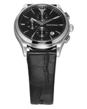 Emporio Armani Paolo Chronograph Black Dial Black Leather Strap Watch For Men - AR11530 Authentic Buy Shop Now