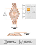 Michael Kors Harlowe Rose Gold Dial Rose Gold Steel Strap Watch For Women - MK4710 Authentic Buy Shop Now