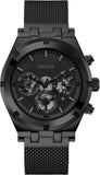 Guess Continental Chronograph Black Dial Black Mesh Strap Watch For Men - GW0582G3 Authentic Buy Shop Now