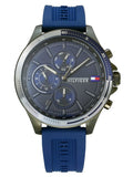 Tommy Hilfiger Bank Blue Dial Blue Rubber Strap Watch for Men - 1791721 Authentic Buy Shop Now