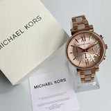 Michael Kors Sofie Chronograph Rose Gold Dial Rose Gold Steel Strap Watch For Women - MK6560 Authentic Buy Shop Now