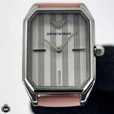 Emporio Armani Quartz White Dial Pink Leather Strap Watch For Women - AR11207 Authentic Buy Shop Now