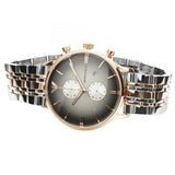 Emporio Armani Gianni Chronograph Grey Dial Two Tone Steel Strap Watch For Men - AR1721 Authentic Buy Shop Now