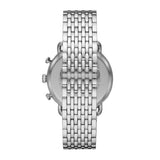 Emporio Armani Aviator Chronograph Beige Dial Silver Steel Strap Watch For Men - AR11239 Authentic Buy Shop Now