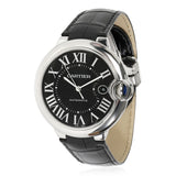 Cartier Ballon Bleu De Cartier Black Dial Black Leather Strap Watch for Men - WSBB0003 Authentic Buy Shop Now