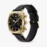 Emporio Armani Ruggero Chronograph Black Dial Black Leather Strap Watch for Men - AR11690 Authentic Buy Shop Now