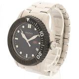 Gucci G Timeless Black Dial Silver Steel Strap Watch For Men - YA126249 Authentic Buy Shop Now