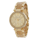 Michael Kors Parker White Dial Gold Steel Strap Watch for Women - MK6056 Authentic Buy Shop Now