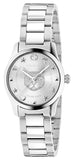 Gucci G Timeless Quartz Silver Dial Silver Steel Strap Watch For Women - YA126595 Authentic Buy Shop Now