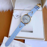 Versace V-Twist Blue Dial Blue Leather Strap Watch for Women - VELS00319 Authentic Buy Shop Now