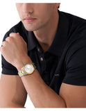 Michael Kors Everest Three Hand Silver Dial Two Tone Steel Strap Watch For Men - MK9141 Authentic Buy Shop Now