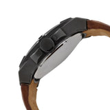 Guess Rigor Analog Black Dial Brown Leather Strap Watch For Men - W0040G8 Authentic Buy Shop Now