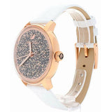 Swarovski Crystalline Hours Quartz Grey Dial Black Leather Strap Watch for Women - 5344635 Authentic Buy Shop Now