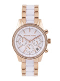 Michael Kors Ritz White Dial Two Tone Steel Strap Watch for Women - MK6324 Authentic Buy Shop Now