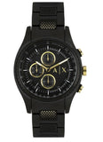 Armani Exchange Chronograph Black Dial Black Steel Strap Watch For Men - AX1604 Authentic Buy Shop Now