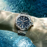 Tag Heuer Aquaracer Calibre 5 Automatic Blue Dial Silver Steel Strap Watch for Men - WAY2012.BA0927 Authentic Buy Shop Now