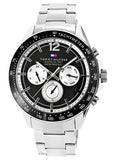 Tommy Hilfiger Luke Quartz Black Dial Silver Steel Strap Watch for Men - 1791120 Authentic Buy Shop Now