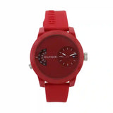 Tommy Hilfiger Denim Red Dial Red Rubber Strap Watch for Men - 1791557 Authentic Buy Shop Now