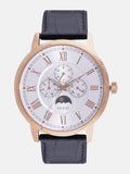 Guess Delancy Quartz Silver Dial Black Leather Strap Watch For Men - W0870G2 Authentic Buy Shop Now