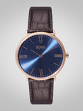 Hugo Boss Classic Jackson Blue Dial Brown Leather Strap Watch for Men - 1513458 Authentic Buy Shop Now