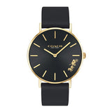 Coach Perry Black Dial Black Leather Strap Watch for Women - 14503333-C Authentic Buy Shop Now
