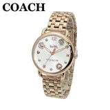Coach Delancey White Dial Rose Gold Tone Stainless Steel Watch For Women - 14502811 Authentic Buy Shop Now