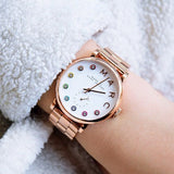 Marc Jacobs Baker White Dial Rose Gold Steel Strap Watch for Women - MBM3441 Authentic Buy Shop Now