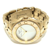 Marc Jacobs Blade White Dial Gold Steel Strap Watch for Women - MBM3050 Authentic Buy Shop Now