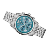 Michael Kors Lexington Chronograph Blue Dial Silver Steel Strap Watch For Women - MK5887 Authentic Buy Shop Now