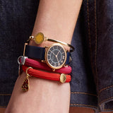 Marc Jacobs Roxy Navy Blue Dial Navy Blue Leather Strap Watch for Women - MJ1539 Authentic Buy Shop Now