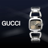 Gucci G Gucci Brown Dial Silver Steel Strap Watch For Women - YA125503 Authentic Buy Shop Now