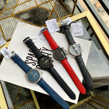Emporio Armani Luigi XLarge Chronograph Blue Dial Blue Leather Strap Watch for Men - AR1969 Authentic Buy Shop Now