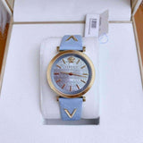 Versace V-Twist Blue Dial Blue Leather Strap Watch for Women - VELS00319 Authentic Buy Shop Now