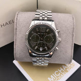 Michael Kors Lexington Quartz Green Dial Silver Steel Strap Watch For Women - MK6222 Authentic Buy Shop Now