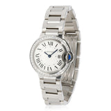 Cartier Ballon Bleu De Cartier Diamonds White Dial Silver Steel Strap Watch for Women - W4BB0015 Authentic Buy Shop Now