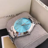 Michael Kors Runway Blue Dial Silver Steel Strap Watch for Women - MK3292 Authentic Buy Shop Now