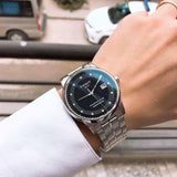 Tissot T Classic Luxury Powermatic 80 Black Dial Silver Steel Strap Watch For Men - T086.408.11.056.00 Authentic Buy Shop Now