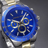 Michael Kors Layton Chronograph Blue Dial Two Tone Steel Strap Watch For Men - MK8825 Authentic Buy Shop Now