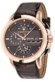 Maserati Ingegno Chronograph Brown Dial Brown Leather Strap Watch For Men - R8871619001 Authentic Buy Shop Now