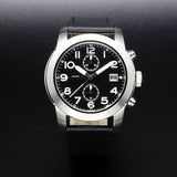 Marc Jacobs Larry Chronograph Black Dial Black Leather Strap Watch for Men - MBM5033 Authentic Buy Shop Now