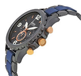 Fossil Nate Chronograph Blue Dial Two Tone Steel Strap Watch for Men - JR1494 Authentic Buy Shop Now