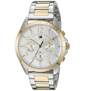 Tommy Hilfiger Damen Silver Dial Two Tone Steel Strap Watch for Women - 1781398 Authentic Buy Shop Now