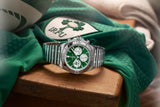 Breitling Chronomat B01 42 Six Nations Ireland Green Dial Silver Steel Strap Watch for Men - AB0134A91L1A1 Authentic Buy Shop Now