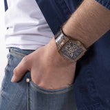 Guess Phoenix Multifunction Blue Dial Brown Leather Strap Watch for Men - GW0202G2 Authentic Buy Shop Now