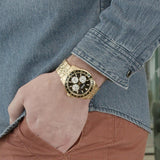 Guess Odyssey Multifunction Black Dial Gold Steel Strap Watch For Men - W1107G4 Authentic Buy Shop Now