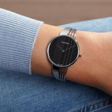 Calvin Klein Drift Black Dial Silver Steel Strap Watch for Women - K6S2N111 Authentic Buy Shop Now