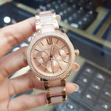 Michael Kors Janelle Multifunction Rose Gold Two Tone Steel Strap Watch For Women - MK7132 Authentic Buy Shop Now