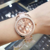 Michael Kors Janelle Multifunction Rose Gold Two Tone Steel Strap Watch For Women - MK7132 Authentic Buy Shop Now